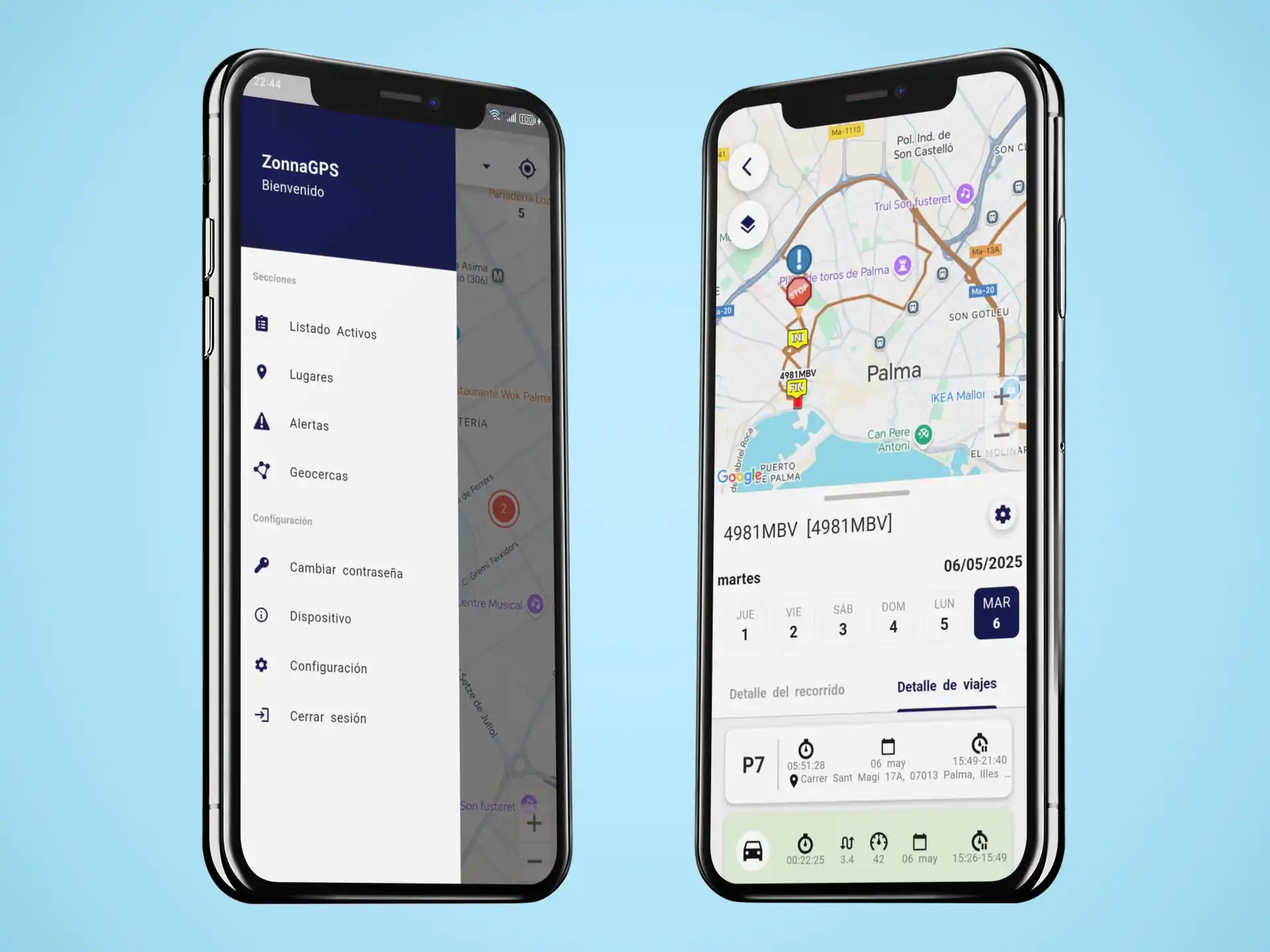 Aplicaciones móviles para gestión de flotas ZonnaGPS